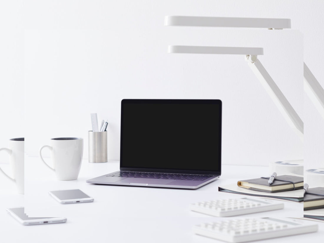 Minimal workspace with laptop, coffee, and notebook representing digital entrepreneurship in 2025